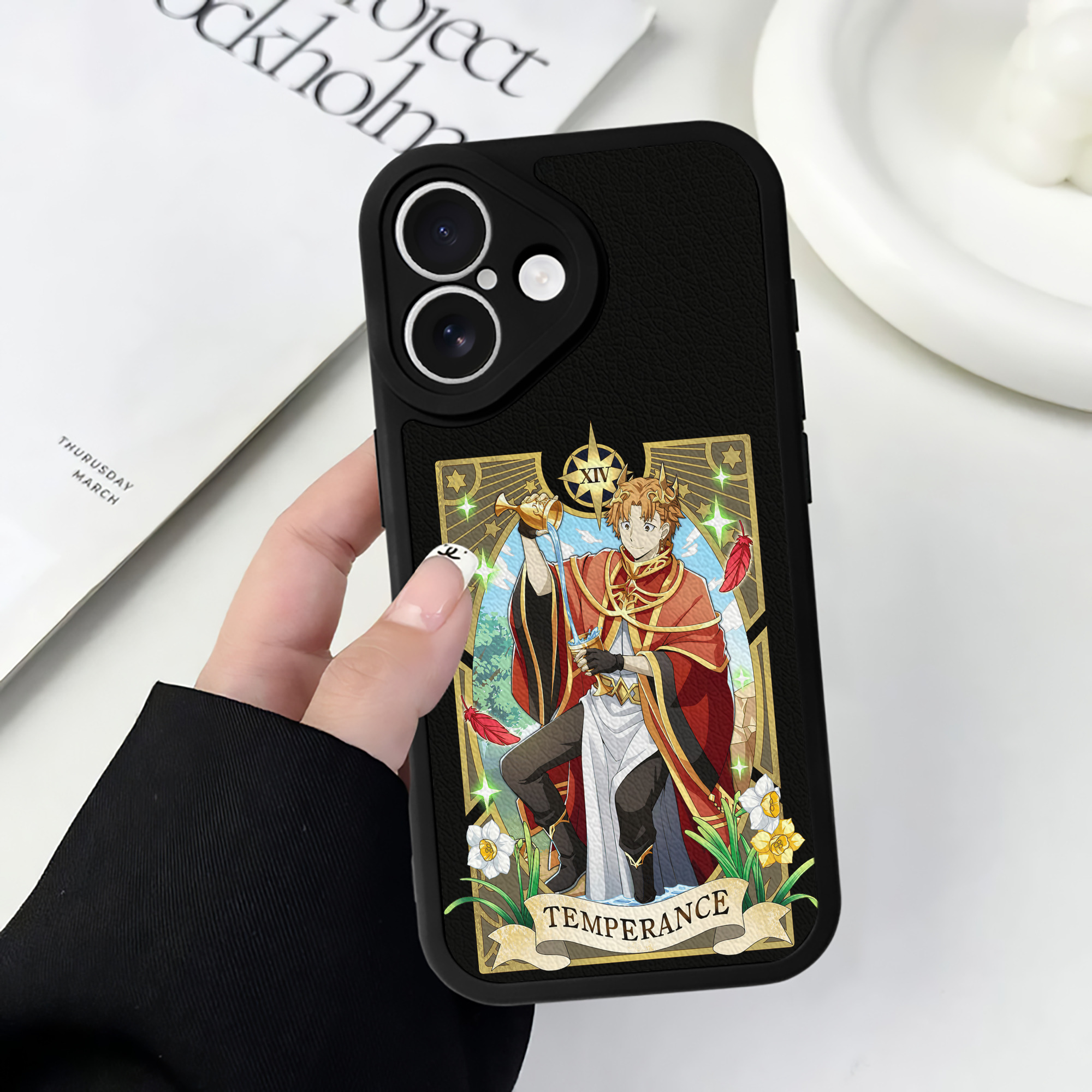 （画像用） 文豪ストレイドッグス Bungo Stray Dogs 【iPhone 16シリーズ対応】シリコンスマホケース（レザー調） 材質：シリコン
